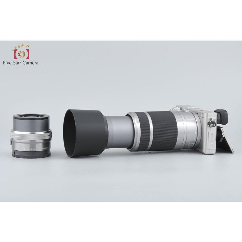 ​【シャッター数極少】SONY α6000 ダブルズームレンズキット シルバー SONY（ソニー） 【中古】SONY α6000 ILCE-6000 ダブルズームレンズ