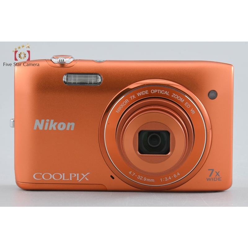 Nikon COOLPIX S3500 オレンジ Nikon Coolpix S3500 (Orange) 20.1-megapixel digital camera with 7X