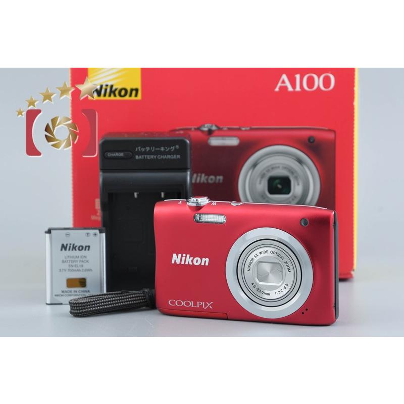 ニコン（Nikon） 【中古】Nikon COOLPIX A100 レッド コンパクト