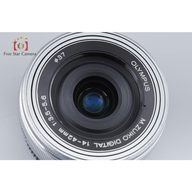 【中古】OLYMPUS オリンパス M.ZUIKO DIGITAL ED 14-42mm f/3.5-5.6 EZ シルバー