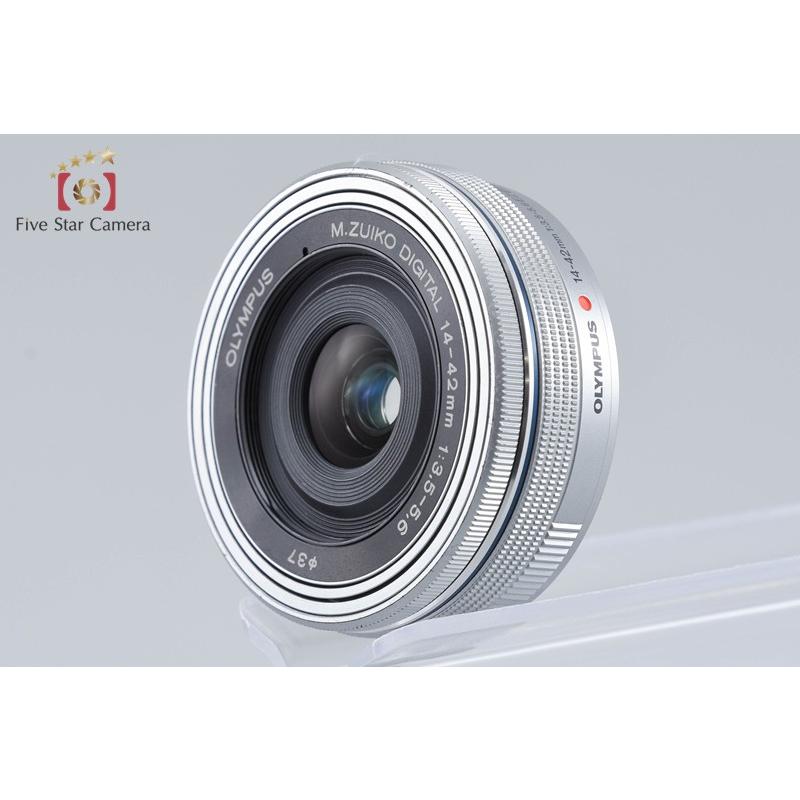 【中古】OLYMPUS オリンパス M.ZUIKO DIGITAL ED 14-42mm f/3.5-5.6 EZ シルバー