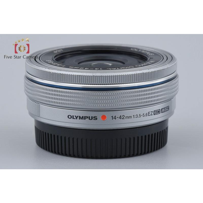 【中古】OLYMPUS オリンパス M.ZUIKO DIGITAL ED 14-42mm f/3.5-5.6 EZ シルバー