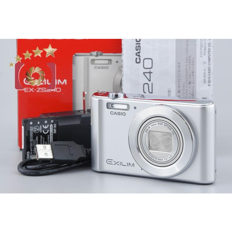 CASIO EXILIM EX-ZS240 本体　ほぼ未使用 CASIO（カシオ） 【中古】CASIO EXILIM EX-ZS240 シルバー コンパクト