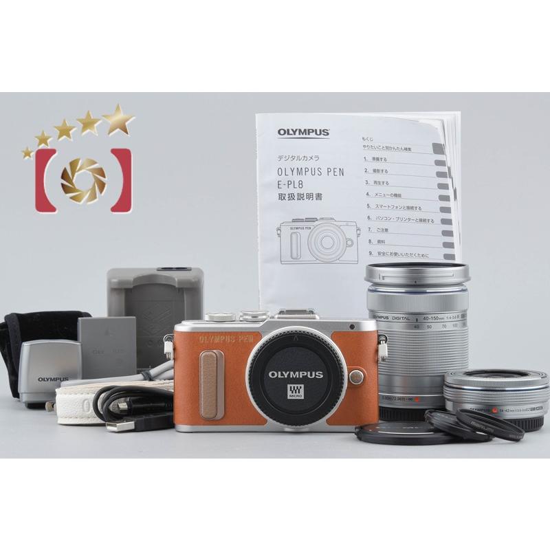 【中古】OLYMPUS オリンパス PEN E-PL8 EZ ダブルズームキット ホワイト シャッター回数僅少 オリンパス（OLYMPUS） 【中古】OLYMPUS PEN E-PL8 EZ ダブルズーム