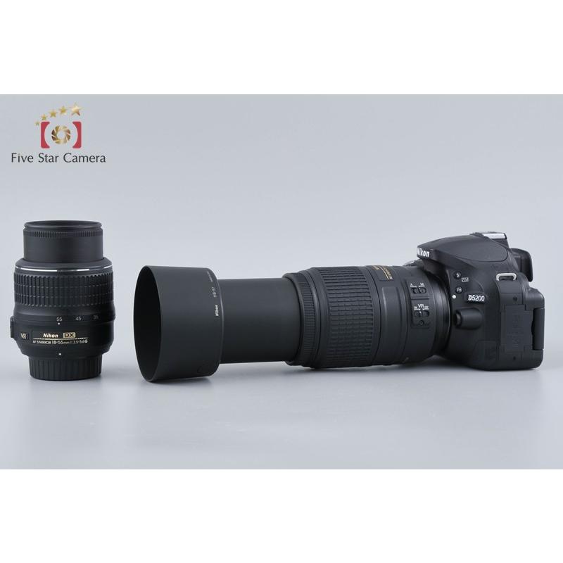 【中古】Nikon ニコン D5200 ダブルズームキット ブラック_4