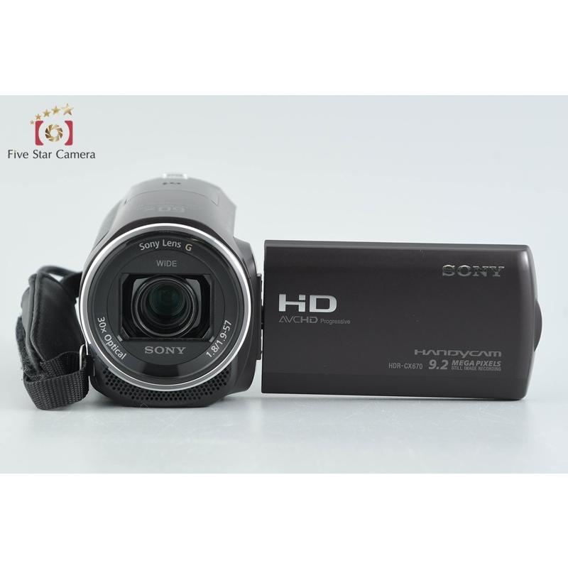 【中古】SONY HDHandycam HDR-CX670 ボルドーブラウン 楽天市場】【中古】【1年保証】【美品】SONY HDR-CX670 ボルドー