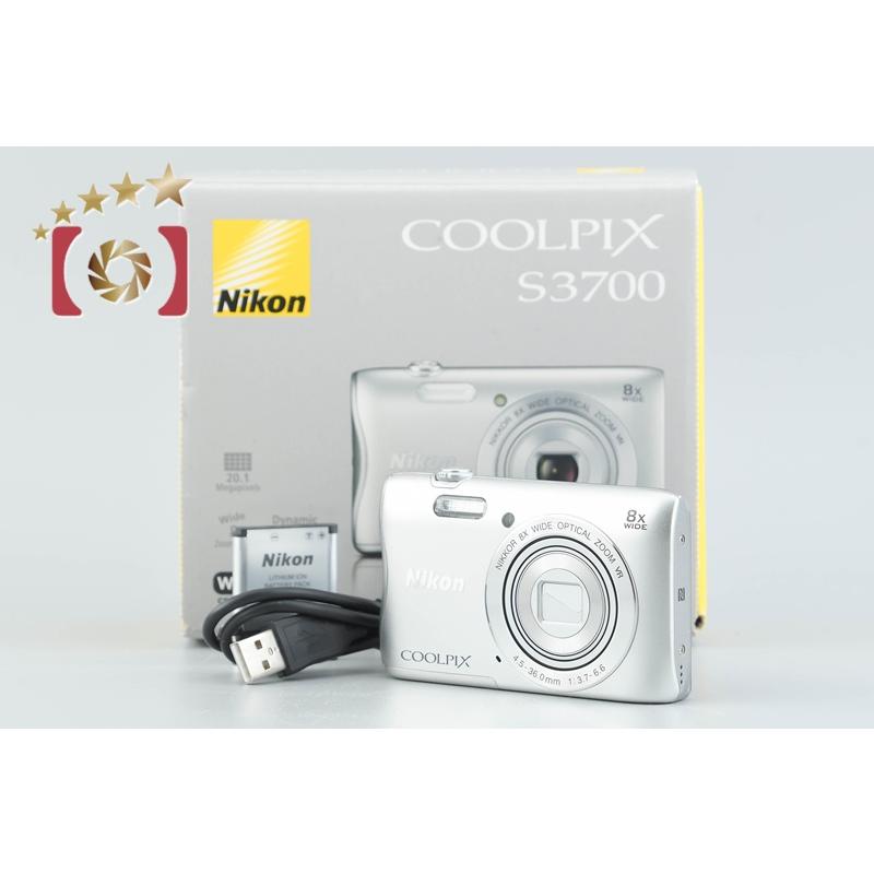 【中古】Nikon ニコン COOLPIX S3700 シルバー コンパクトデジタルカメラ 元箱付き ニコン（Nikon） 【中古】Nikon COOLPIX S3700 シルバー コンパクト