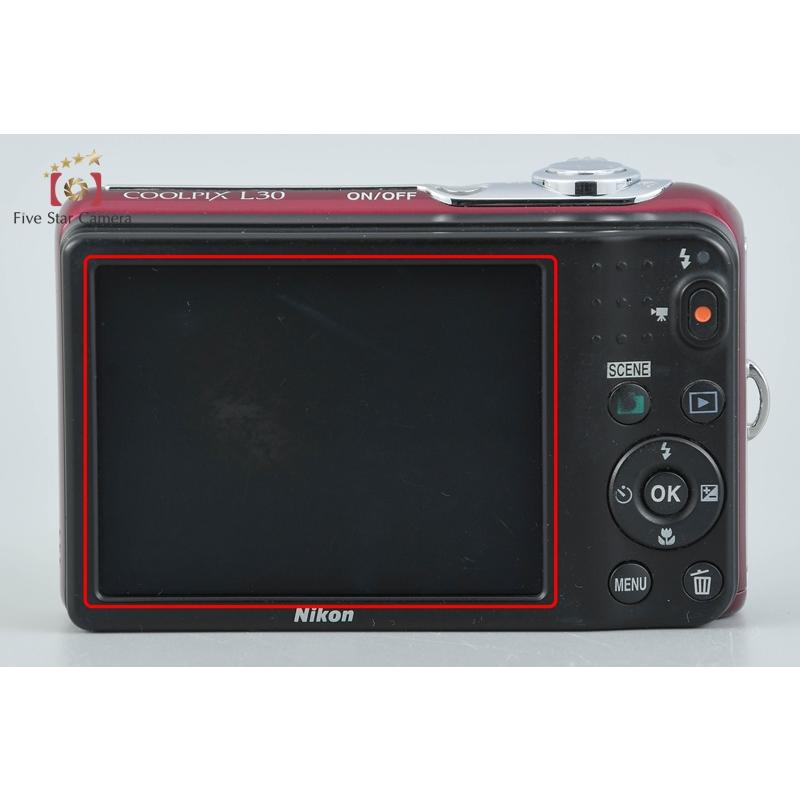 ニコン（Nikon） 【中古】Nikon COOLPIX L30 レッド コンパクト