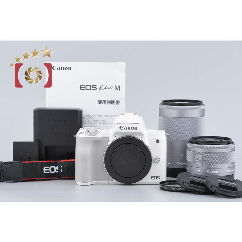 ショット数1000未満■美品■CANON EOS Kiss M ダブルズーム Canon - ショット数1000未満□美品□CANON EOS Kiss M ダブルズームの