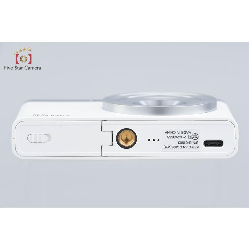 中古】KEIYO ケイヨー AN-DC003 ホワイト コンパクトデジタルカメラ 元