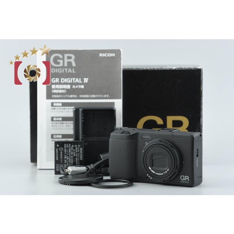 リコー（RICOH） 【中古】RICOH GR DIGITAL IV ブラック コンパクト