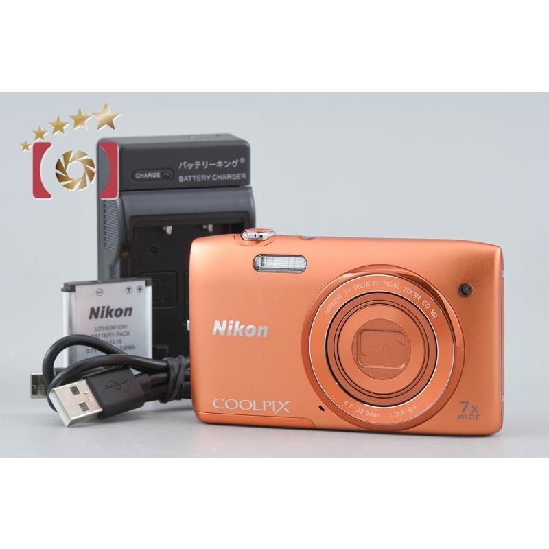 ニコン（Nikon） 【中古】Nikon COOLPIX S3500 アプリコットオレンジ