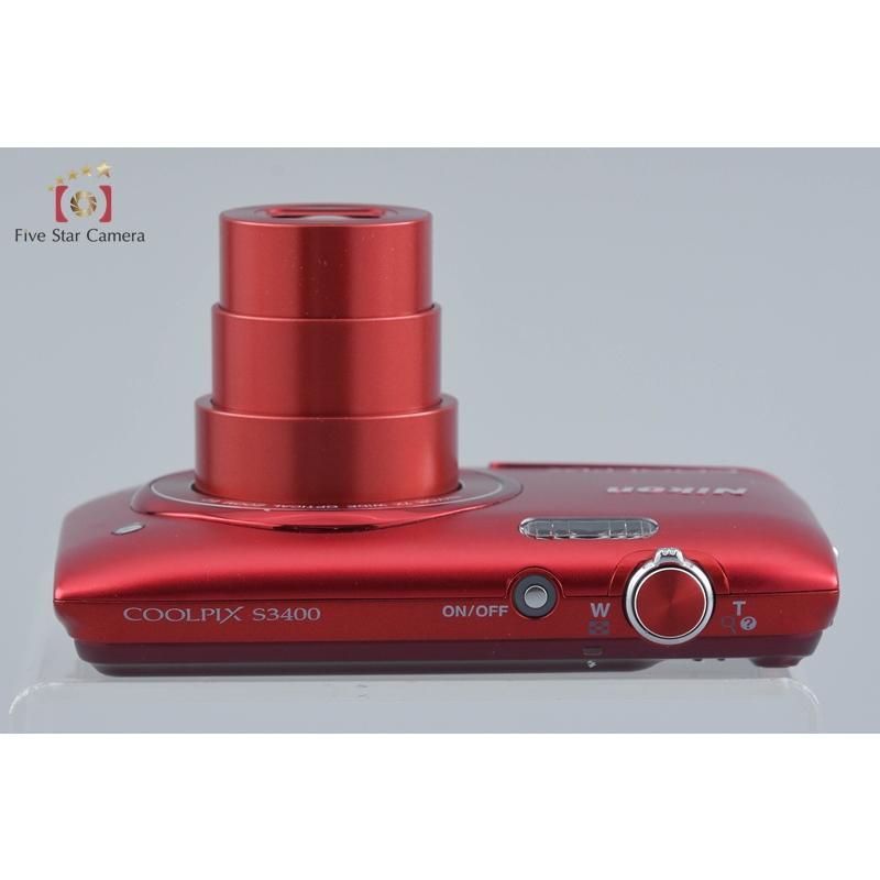 【中古】「非常に良い」Nikon COOLPIX S3400 RED ニコン クールピクス レッド ニコン（Nikon） 【中古】Nikon COOLPIX S3400 レッド コンパクト