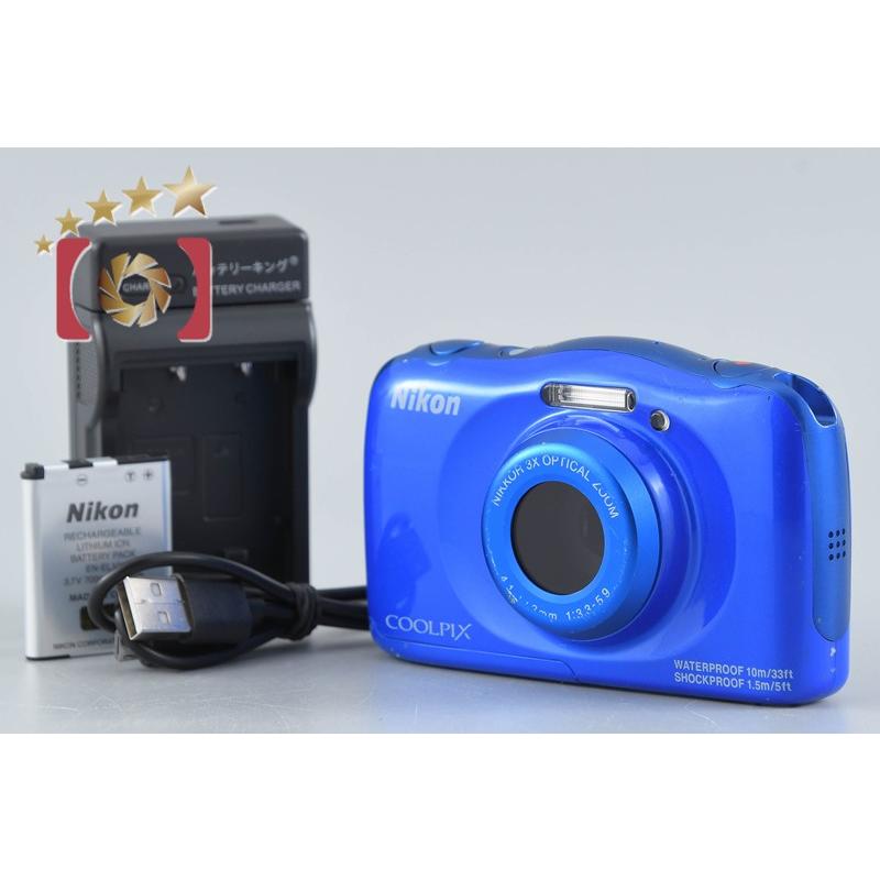 ニコン Nikon COOLPIX S33 青 ブルー 防水 中古 完動品 Amazon.com : Nikon COOLPIX S33 Waterproof Digital Camera (Blue