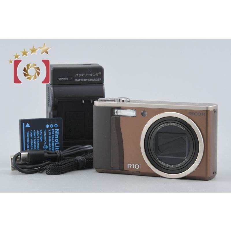 ブラウン R10 【箱付完品】RICOH リコー 純正革ケース 元箱付 コンパクトデジタルカメラ ブラック R10 RICOH コンパクトデジタルカメラ デジタルカメラ
