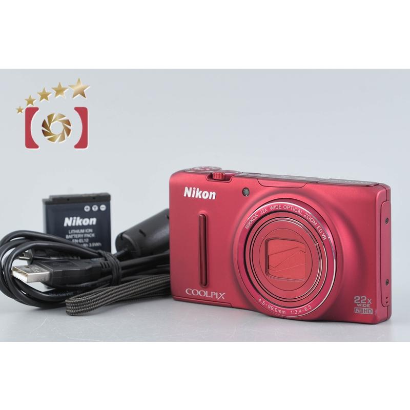 美品 COOLPIX S9500 ヴェルヴェットレッド 即日発送 デジカメ ニコン（Nikon） 【中古】Nikon COOLPIX S9500 ヴェルヴェットレッド