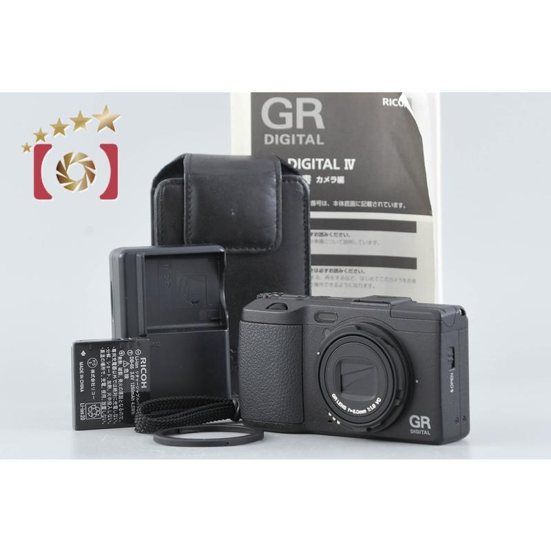 【シャター数超少ない】Ricoh GR DIGITAL Ⅳ コンパクトカメラ リコー（RICOH） 【中古】RICOH GR DIGITAL IV ブラック コンパクト