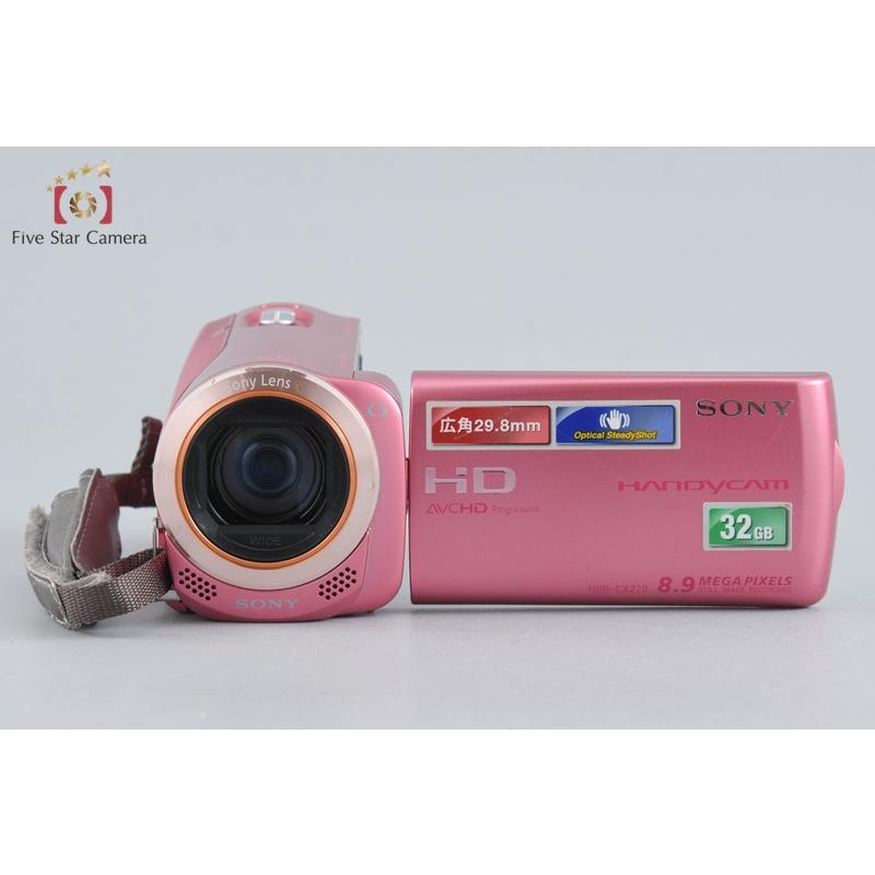 【希少】 SONY HDR-CX270V ビデオカメラ ピンク デジタルカメラ SONY ハンディカム ビデオカメラ HDR-CX270V ピンク 【公式通販】