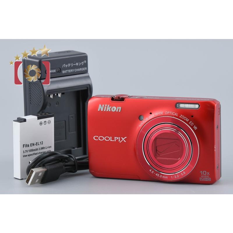 【美品】Nikon COOLPIX S6300 レッド コンパクトデジタルカメラ ニコン（Nikon） 【中古】Nikon COOLPIX S6300 アーバンレッド