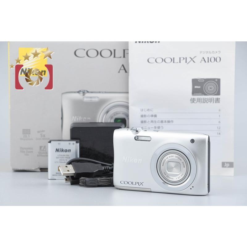 Nikon COOLPIX A100 コンパクトデジタルカメラ 箱付 動作品 ニコン（Nikon） 【中古】Nikon COOLPIX A100 シルバー コンパクト