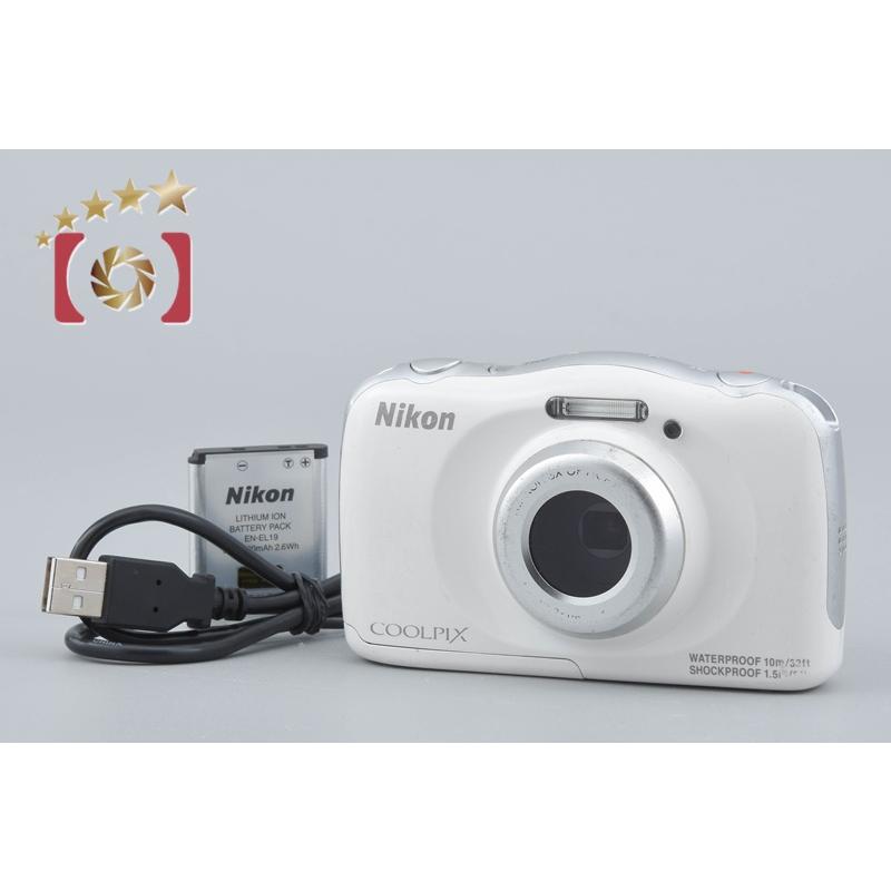 【動作確認済】Nikon COOLPIX S33 ホワイト 中古 ニコン（Nikon） 【中古】Nikon COOLPIX S33 ホワイト コンパクト