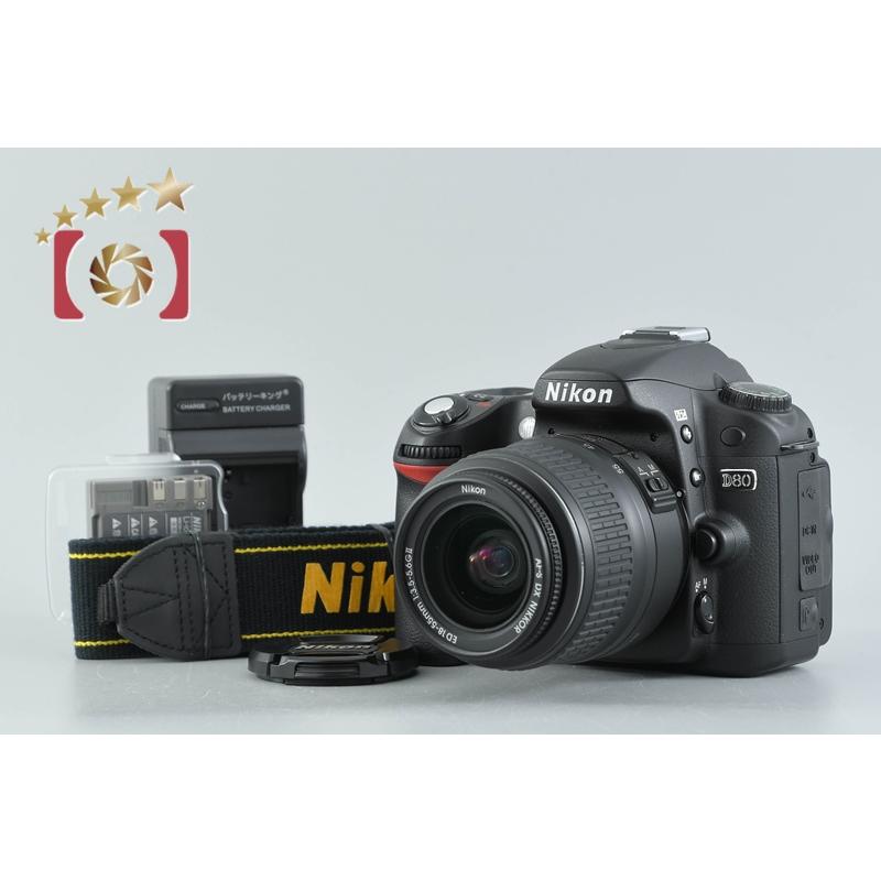 Nikon D80 デジタル一眼レフ af-s 18-55 レンズ付　動作品 ニコン（Nikon） 【中古】Nikon D80 + AF-S DX NIKKOR 18-55mm f/3.5