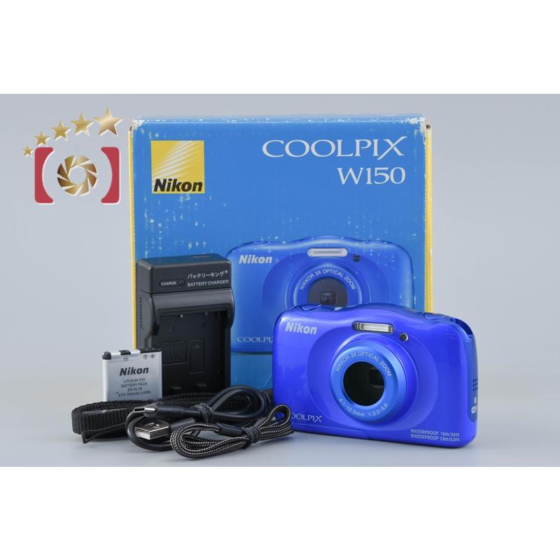 デジカメ　Nikon COOLPIX W150 青　Wi-Fi　中古 ニコン（Nikon） 【中古】Nikon COOLPIX W150 ブルー コンパクト