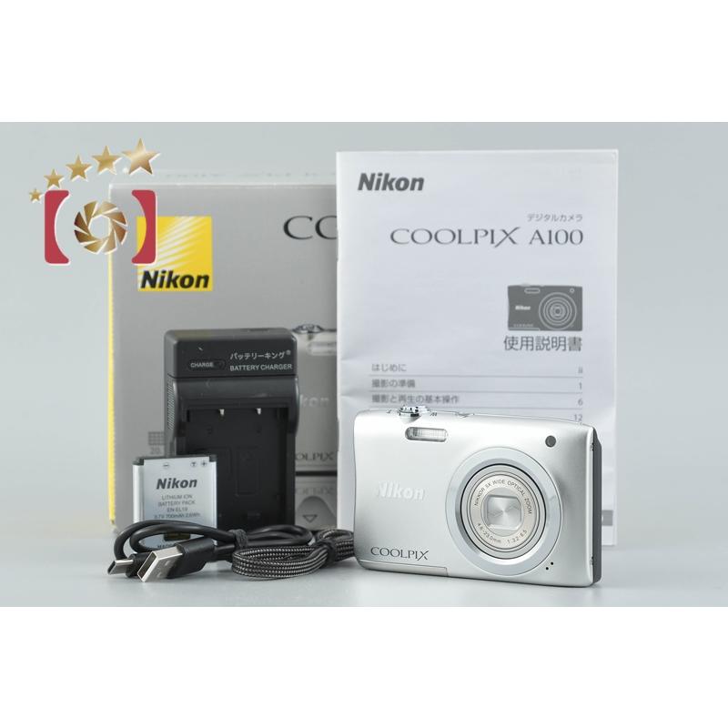 未使用 Nikon ニコン COOLPIX A100 シルバー デジタルカメラ ニコン（Nikon） 【中古】Nikon COOLPIX A100 シルバー コンパクト
