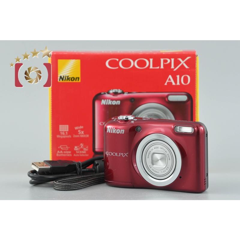 【動作確認済み】Nikon COOLPIX A10 レッド 箱付 ニコン（Nikon） 【中古】Nikon COOLPIX A10 レッド コンパクト