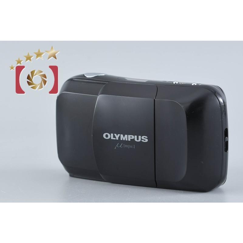 OLYMPUS μ[mju:] コンパクトフィルムカメラ(ジャンク品) オリンパス（OLYMPUS） 【中古】OLYMPUS μ[mju:] ブラック コンパクト