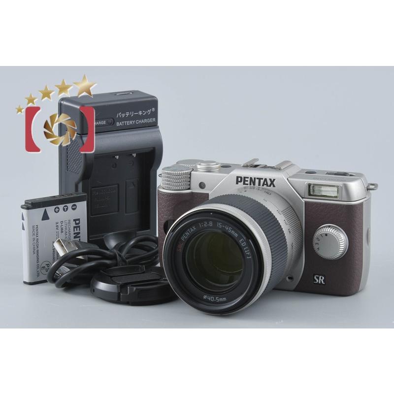 ペンタックス 【中古】PENTAX Q10 シルバーブラウン + SMC 15-45mm f