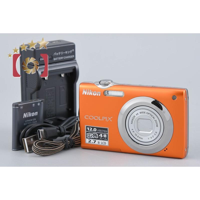 【美品】Nikon COOLPIX S3000 コンパクトデジタルカメラ ニコン（Nikon） 【中古】Nikon COOLPIX S3000 ファインオレンジ