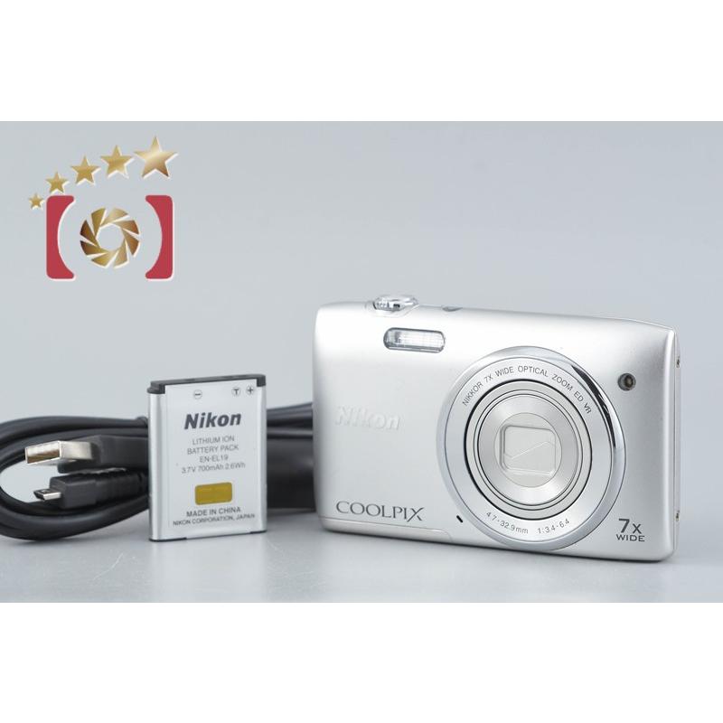 【完動美品】Nikon COOLPIX S3500 シルバー デジタルカメラ ニコン（Nikon） 【中古】Nikon COOLPIX S3500 クリスタルシルバー