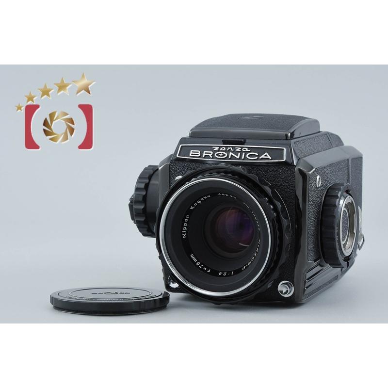 カビ有【ゼンザブロニカ s2 ブラック】+レンズ３本セット 中古】ZENZA BRONICA ゼンザブロニカ S2 後期 ブラック + Nikon NIKKOR