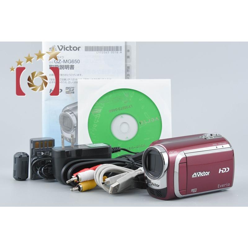 中古】JVC ケンウッド Everio GZ-MG650 レッド デジタルビデオカメラ