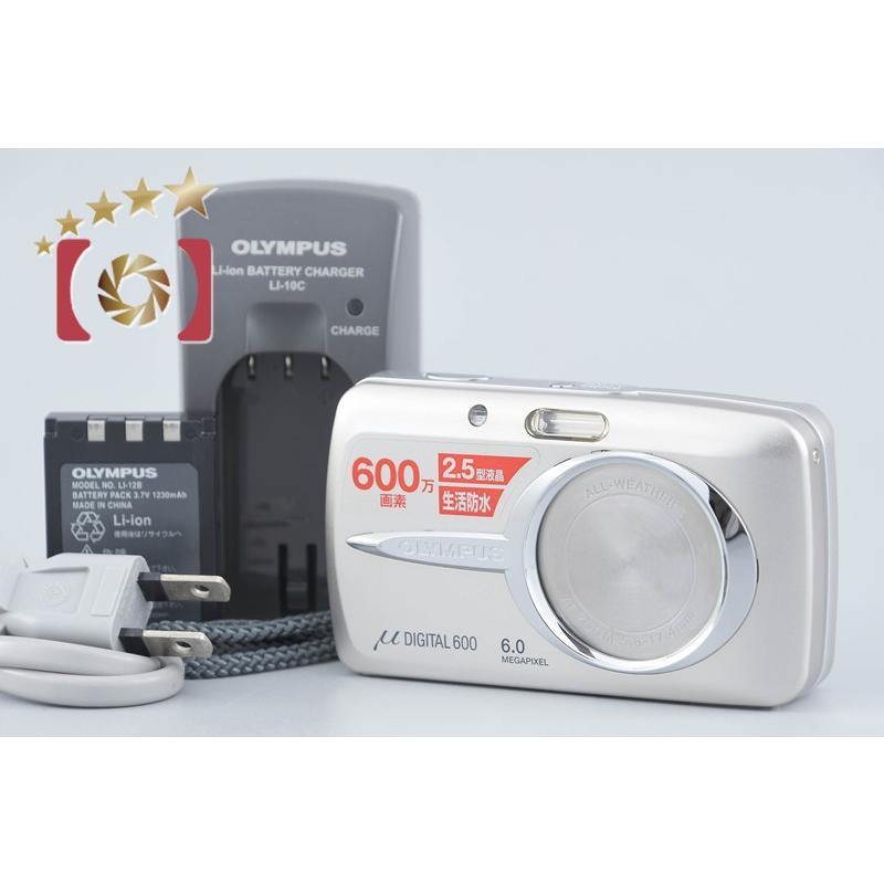 【美品】OLYMPUS μ DIGITAL 600 シルバー (0891) オリンパス（OLYMPUS） 【中古】OLYMPUS μ DIGITAL 600 シルバー