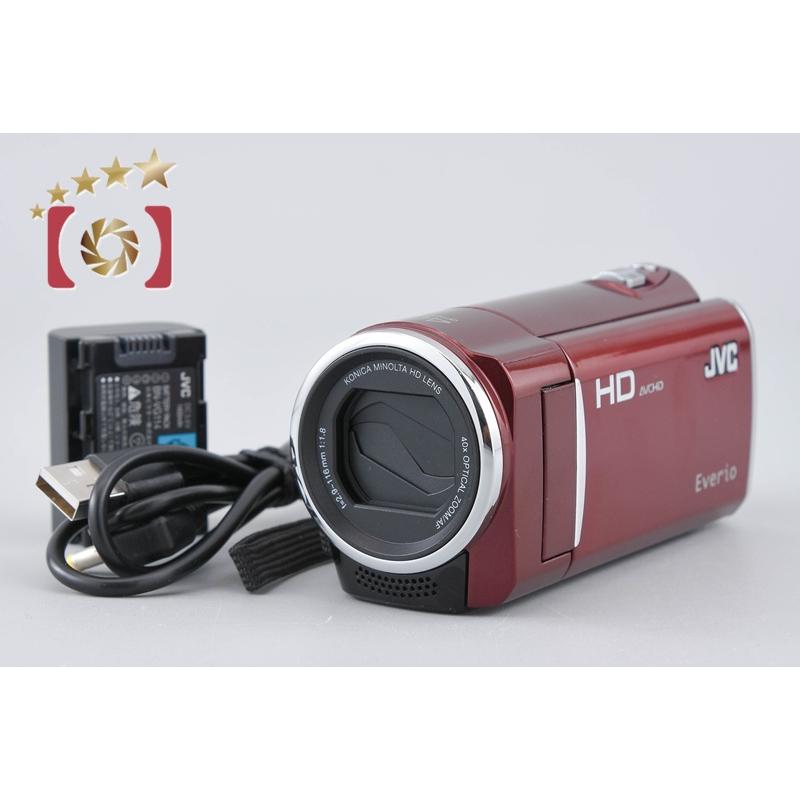 【美品】JVC Everio GZ-HM460 レッド　動作確認済 中古】JVC ケンウッド Everio GZ-HM460 レッド デジタルビデオカメラ
