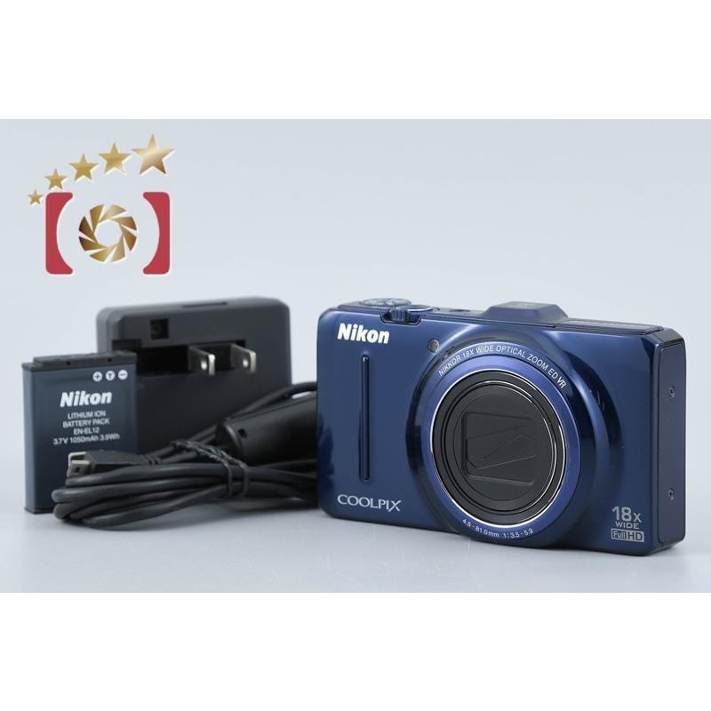 【美品】Nikon COOLPIX S9300 デジカメ ネイビーブルー ニコン（Nikon） 【中古】Nikon COOLPIX S9300 ネイビーブルー