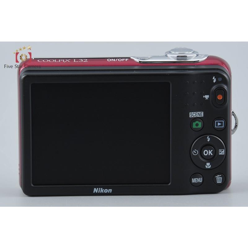 ニコン（Nikon） 【中古】Nikon COOLPIX L32 レッド コンパクト