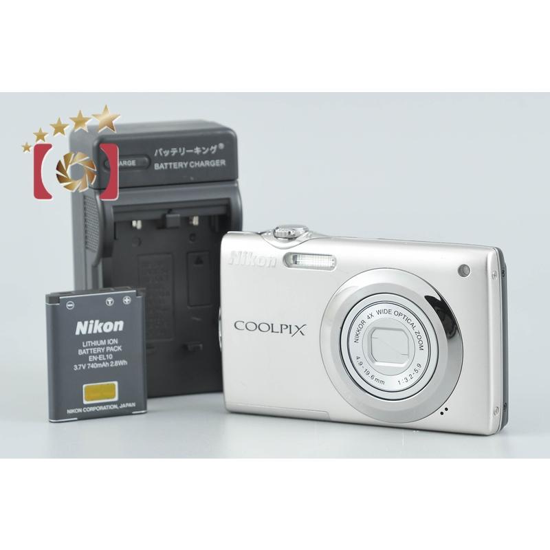 デジタルカメラ Nikon COOLPIX S3000 シルバー ※電池なし ニコン（Nikon） 【中古】Nikon COOLPIX S3000 ピュアシルバー
