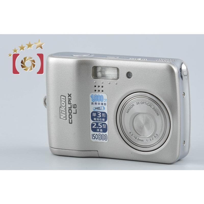 Nikon COOLPIX L6 シルバー 動作確認済み デジカメ ニコン ニコン（Nikon） 【中古】Nikon COOLPIX L6 チタンシルバー コンパクト