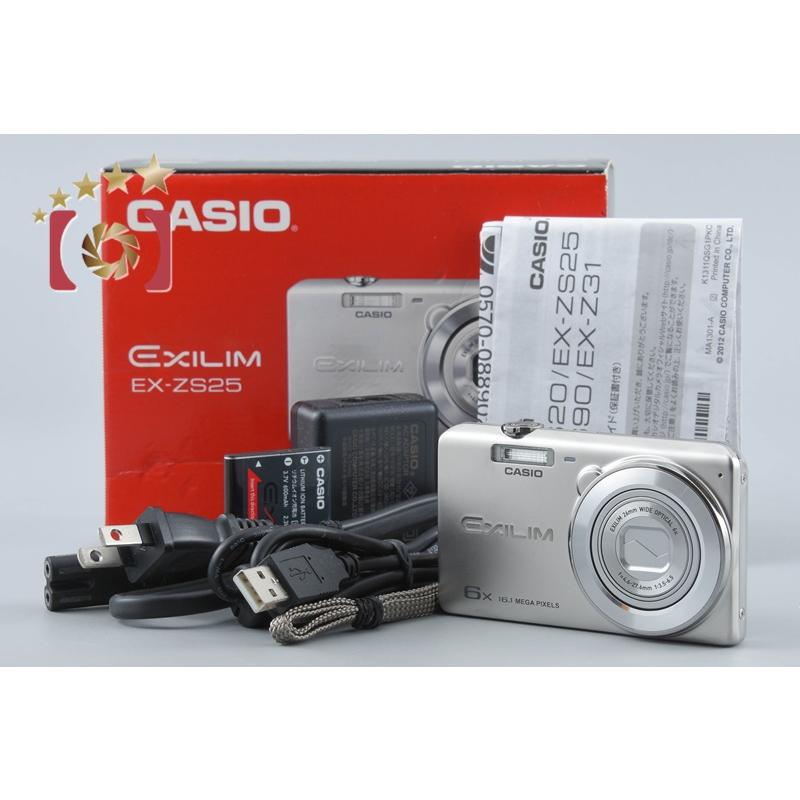 CASIO（カシオ） 【中古】CASIO EXILIM EX-ZS25 シルバー コンパクト