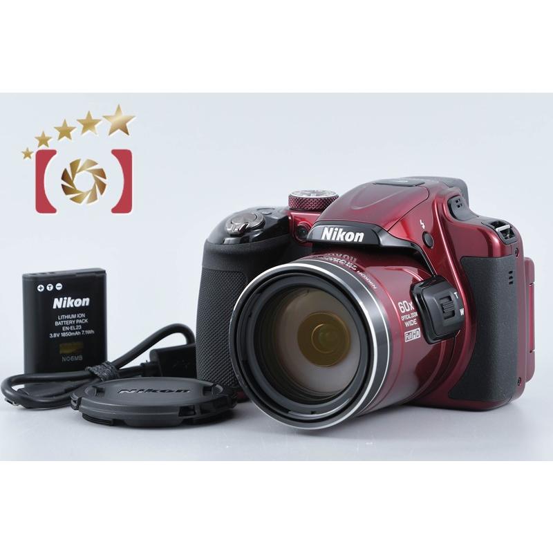 Nikon COOLPIX P600 レッド デジタルカメラ　一式 ニコン（Nikon） 【中古】Nikon COOLPIX P600 レッド コンパクト