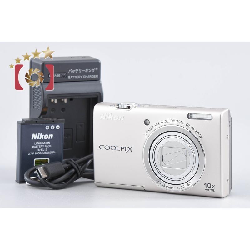 Nikon ニコン COOLPIX S6200 コンデジ シルバー 動作確認済 ニコン（Nikon） 【中古】Nikon COOLPIX S6200 プラチナシルバー