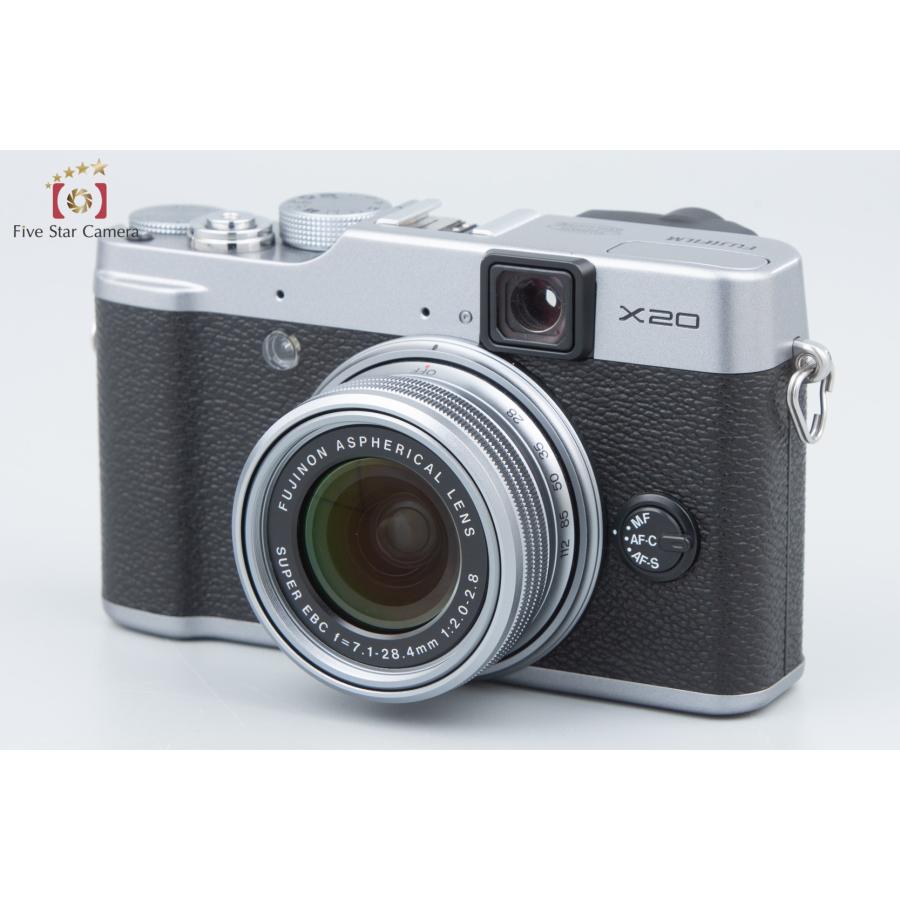 【中古】FUJIFILM 富士フイルム X20 シルバー コンパクトデジタルカメラ｜five-star-camera｜02