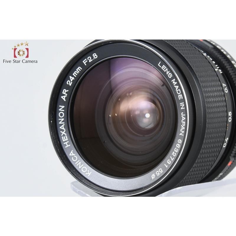 【美品/動作品】 コニカ Konica Hexanon AR 24mm F2.8 Exc+3] Konica Hexanon AR 24mm f2.8 MF Lens for AR Mount Japan 8234