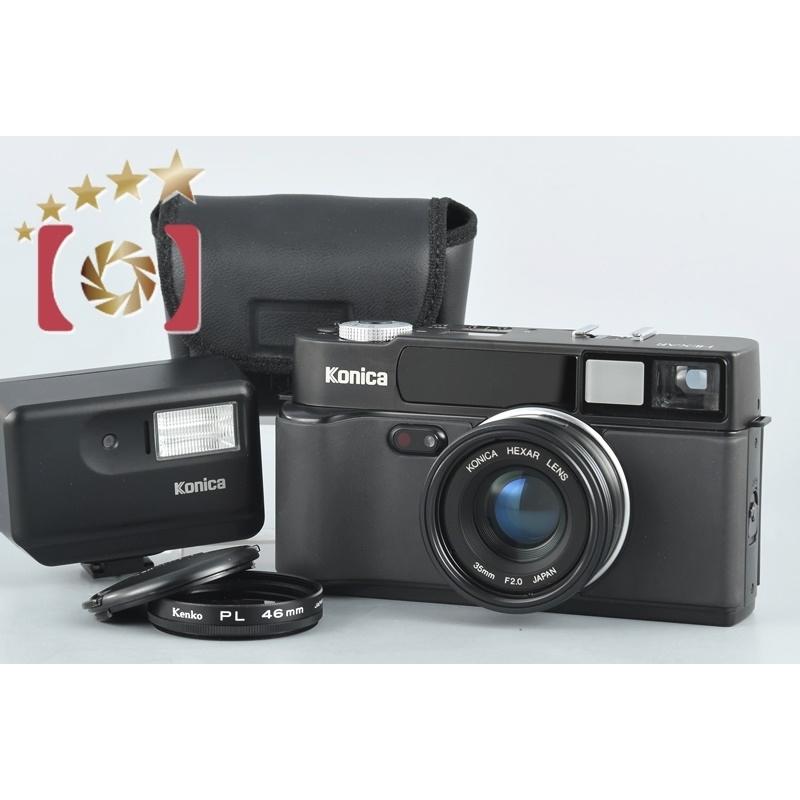 中古】Konica コニカ HEXAR ブラック コンパクトフィルムカメラ : 中古