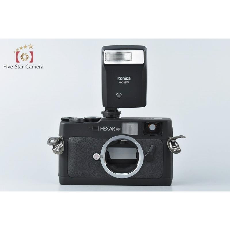 中古】Konica コニカ HEXAR RF + HX-18W エレクトロニックフラッシュ