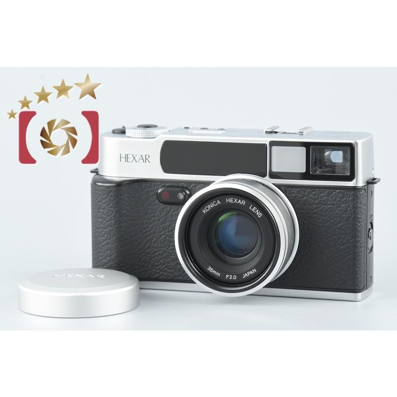 Konica HEXAR レンジファインダーカメラ シルバー＋フラッシュ Konica Hexar Silver with 35mm f2.0 Lens and Konica HX-14
