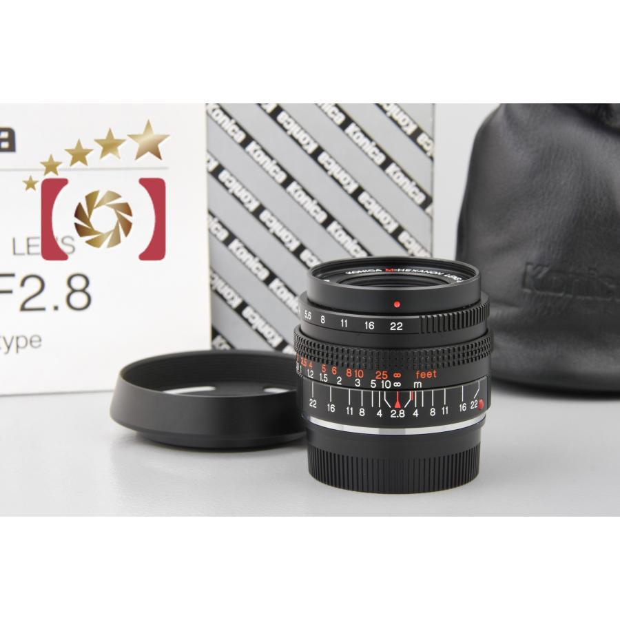 中古】Konica コニカ M-HEXANON 28mm f/2.8 ライカMマウント 元箱付き